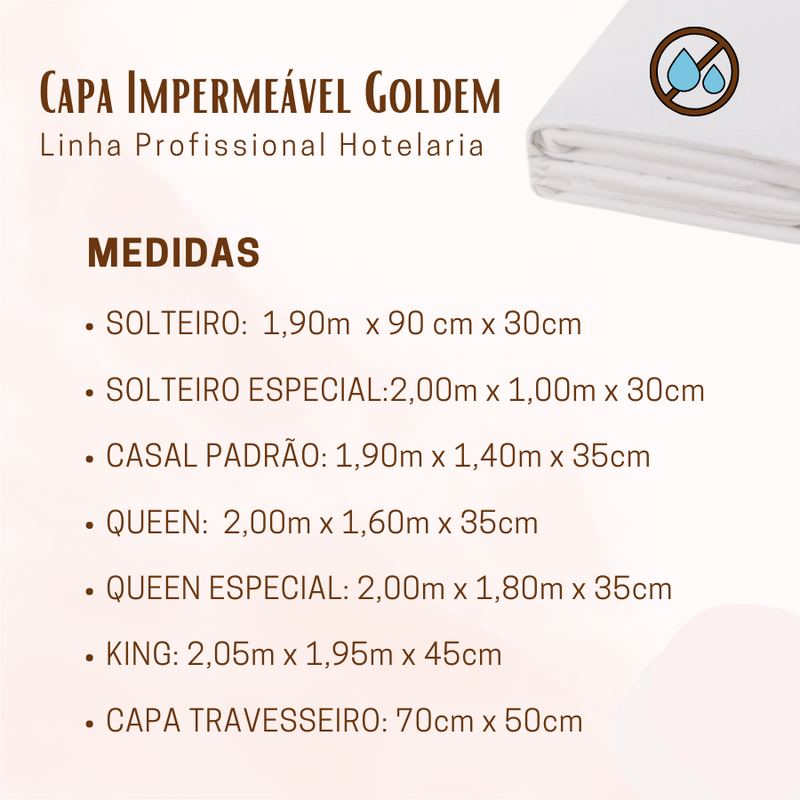 Capas Protetora De Colchão Golden King Kit Com 04