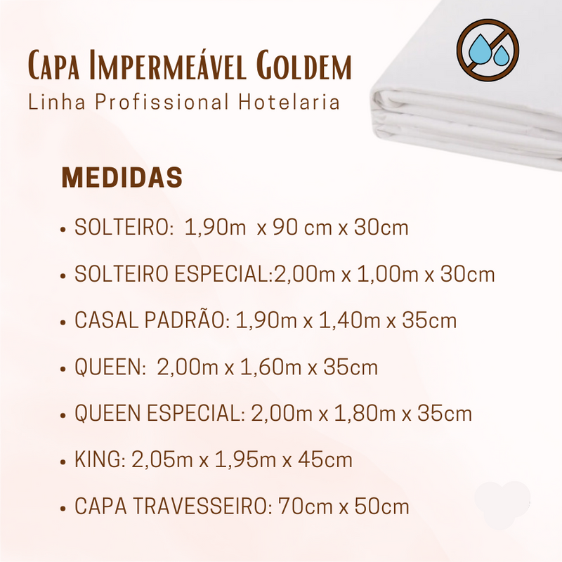 Capas Protetora De Colchão Golden Queen Kit Com 04