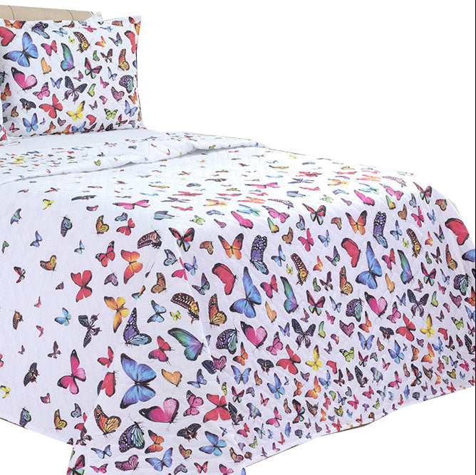 Cobre Leito Borboletas Queen