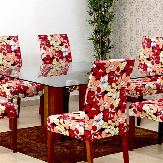 Capa para Cadeira Decor Floral Kit Com 06