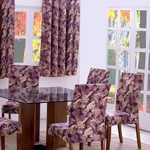 Capa para Cadeira Decor Floral Kit Com 04