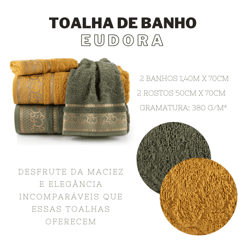 Jogo de Banho Eudora 4 Peças