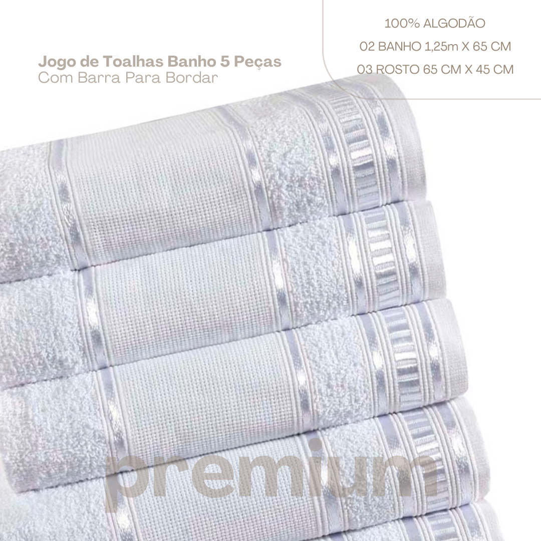 Jogo De Banho Premium5 Peças